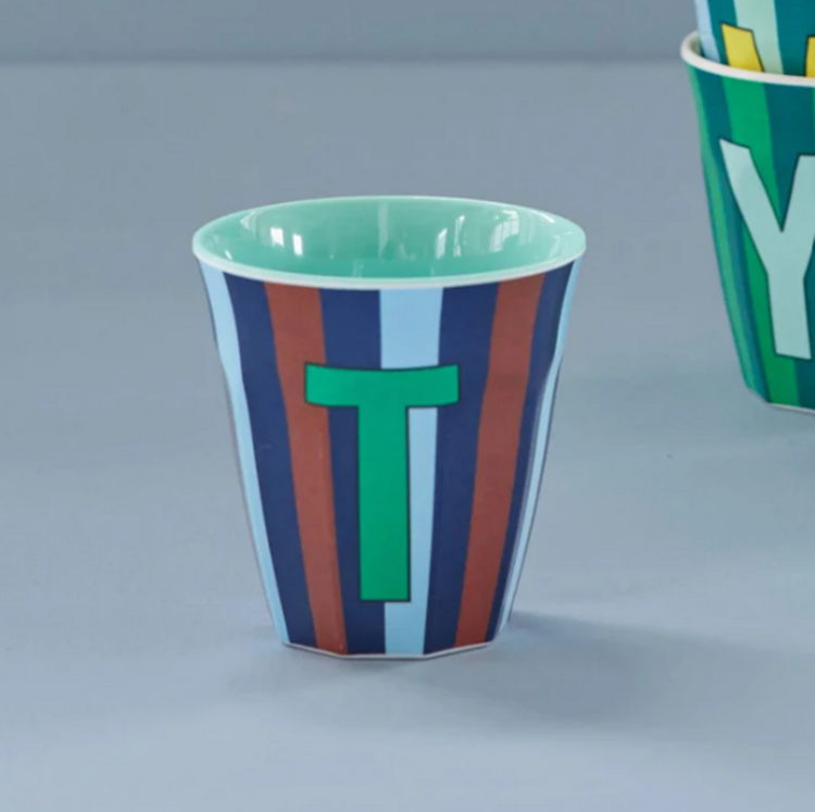 rice Rice | Mok melamine T blauw stripes