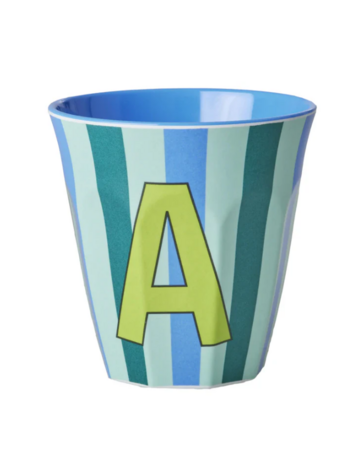 Rice Rice | Mok melamine A blauw stripes