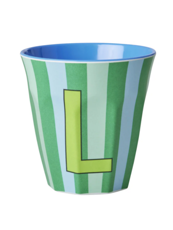 Rice Rice | Mok melamine L groen stripes