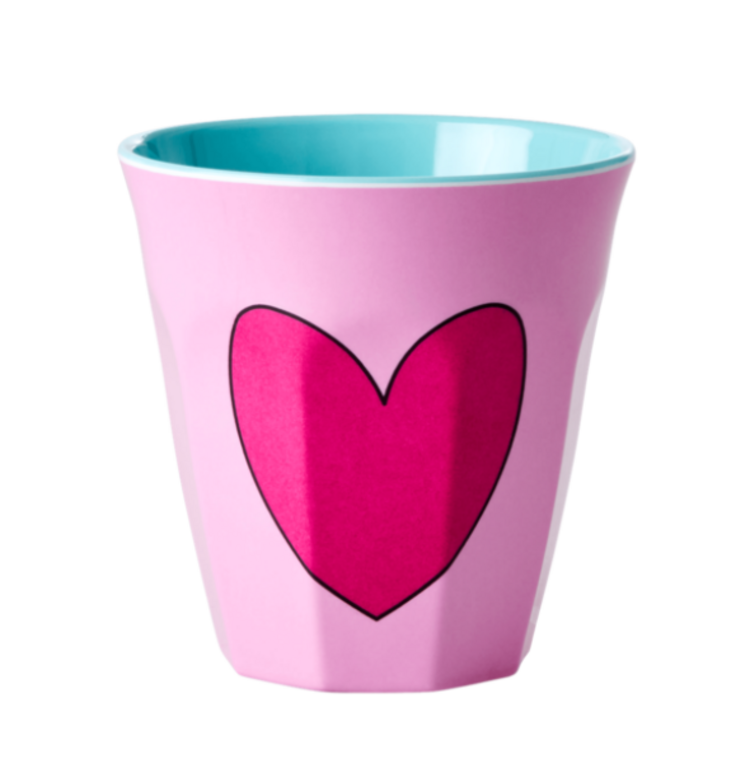 Rice Rice | Mok melamine heart roze