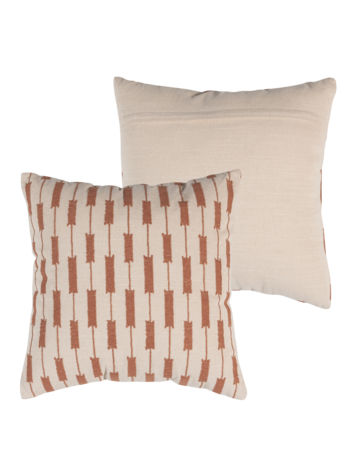 Woood Woood | Kussen Zena streep pink/rust