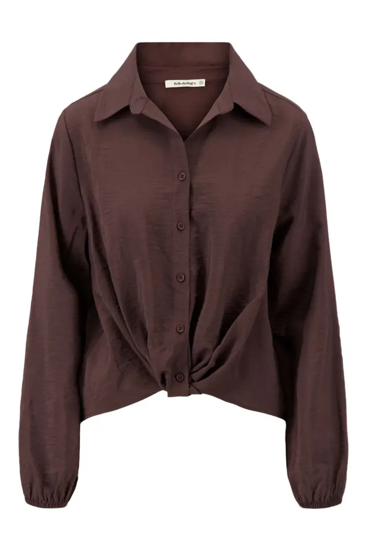 Zusss Zusss | Overslag blouse choco