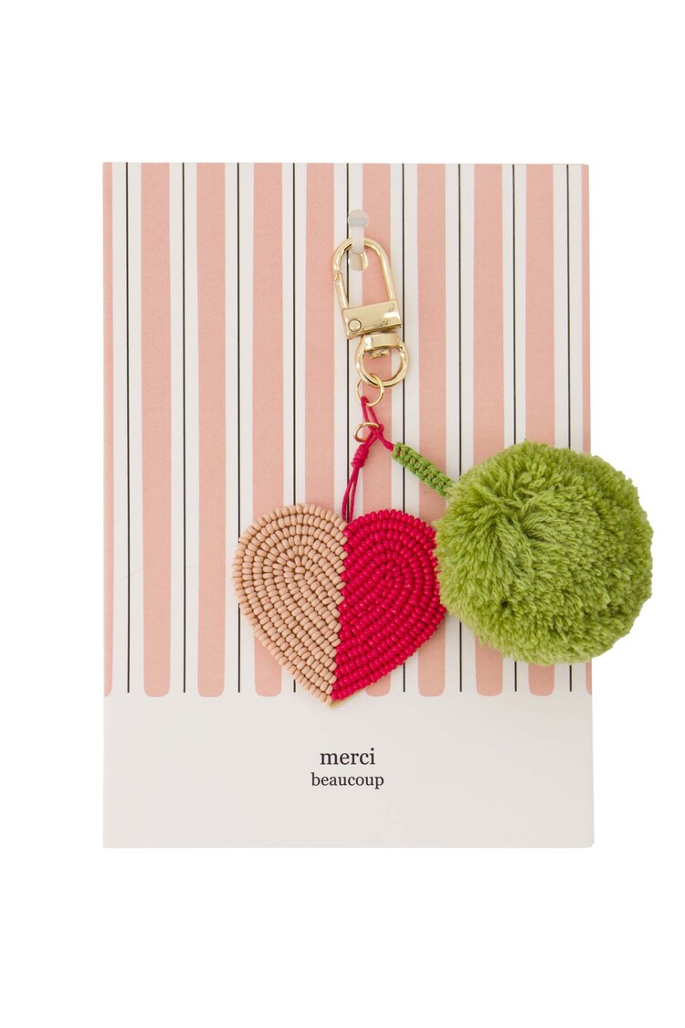 Zusss Zusss | Ansichtkaart tashanger pompon hart merci beaucoup