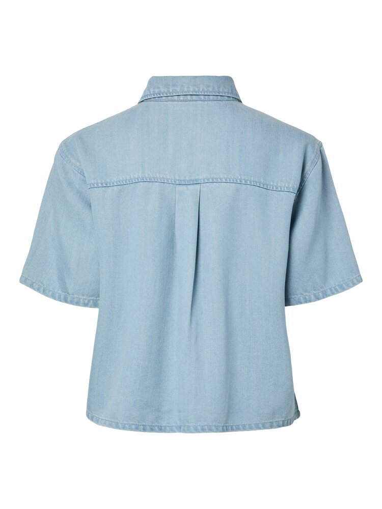 Pieces Pieces | Top Smidi light blue denim