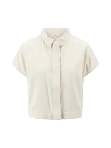 Zusss Zusss | Boxy streep jasje in linnen