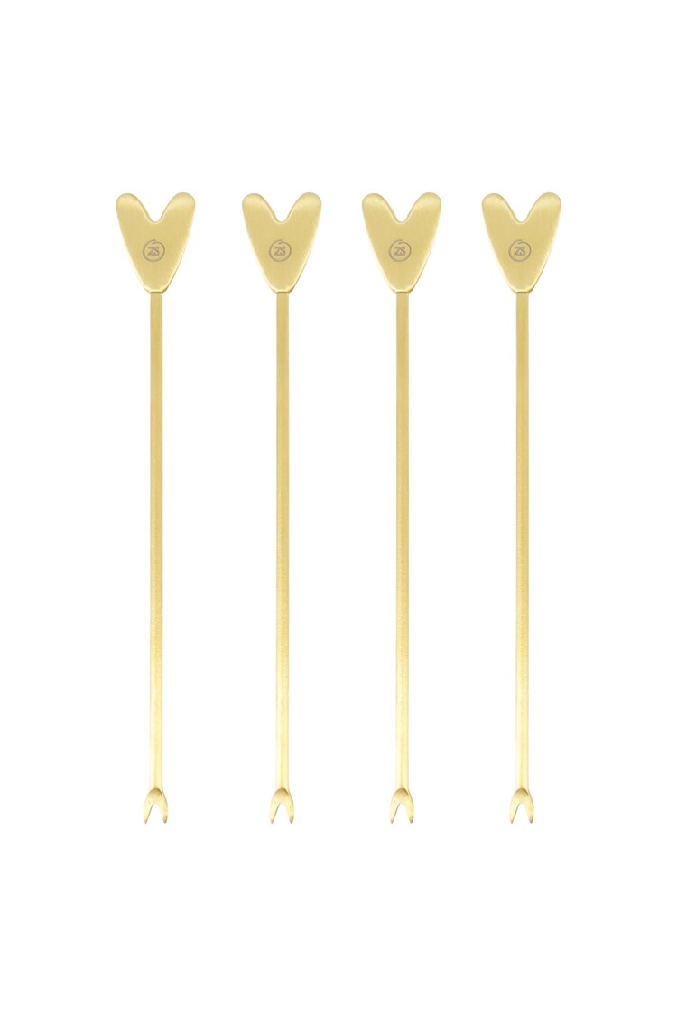 Zusss Zusss | Set van 4 borrelprikkers hartje