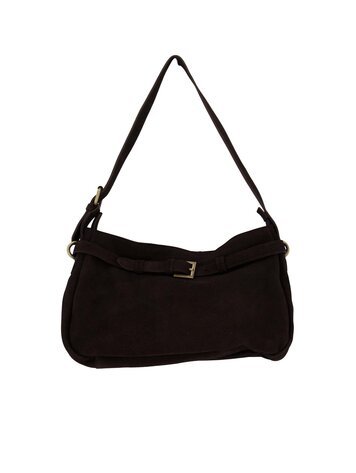 Zusss Zusss | Suede handtas met riempje