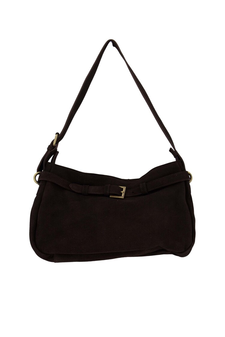 Zusss Zusss | Suede handtas met riempje