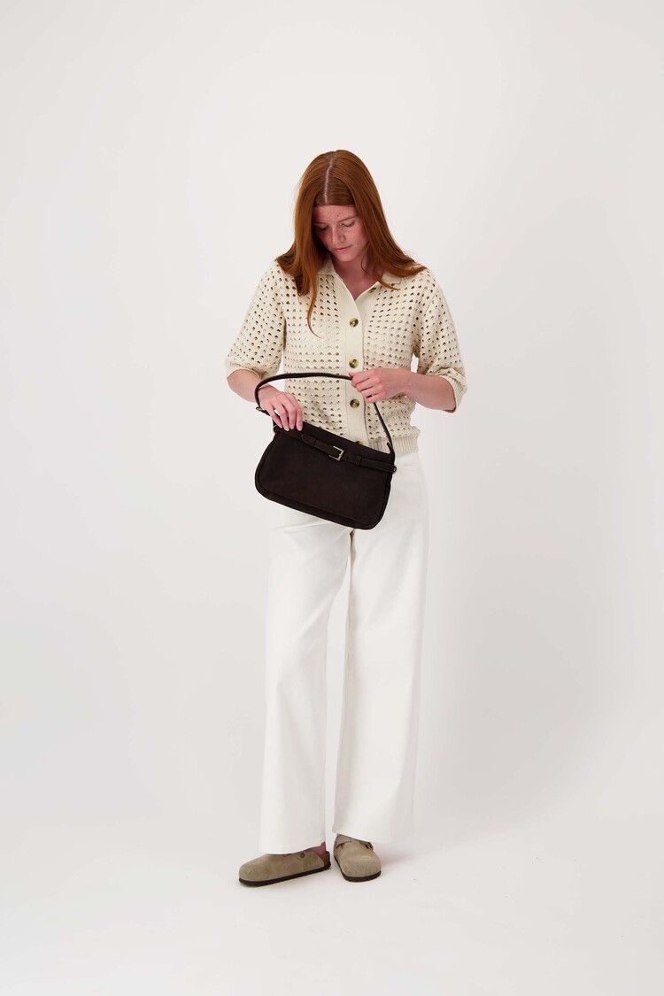 Zusss Zusss | Suede handtas met riempje