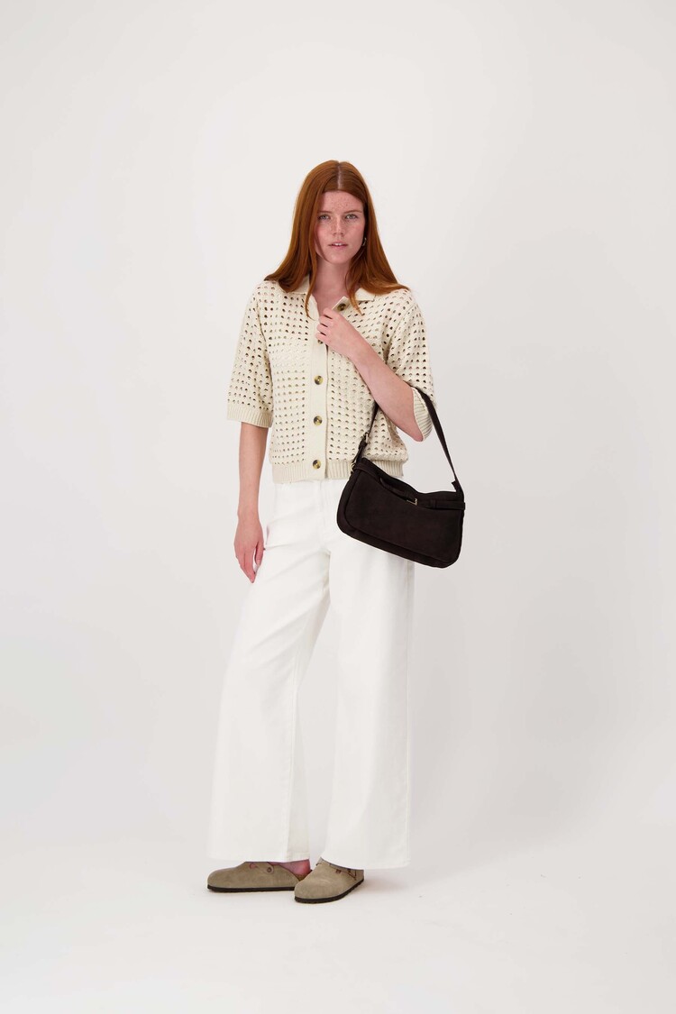 Zusss Zusss | Suede handtas met riempje