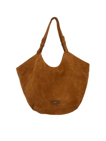 Zusss Zusss | Suede handtas met logo