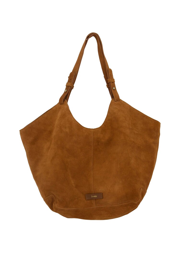 Zusss Zusss | Suede handtas met logo