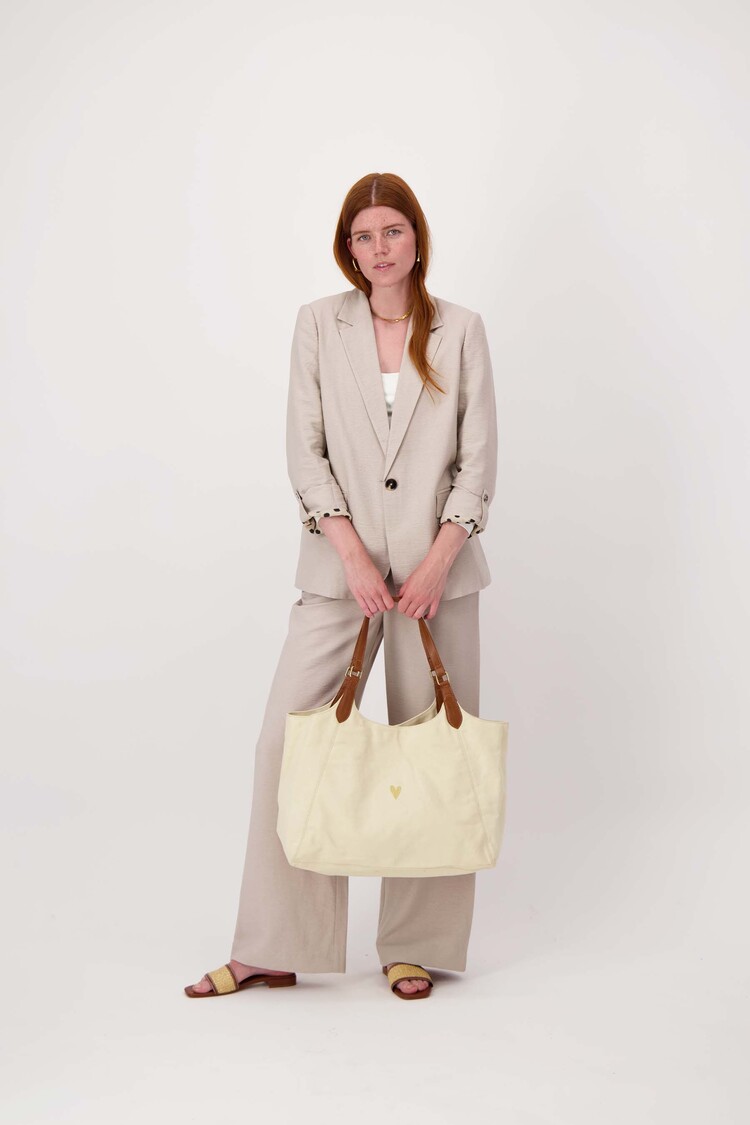 Zusss Zusss | Love tote bag met leren details kit