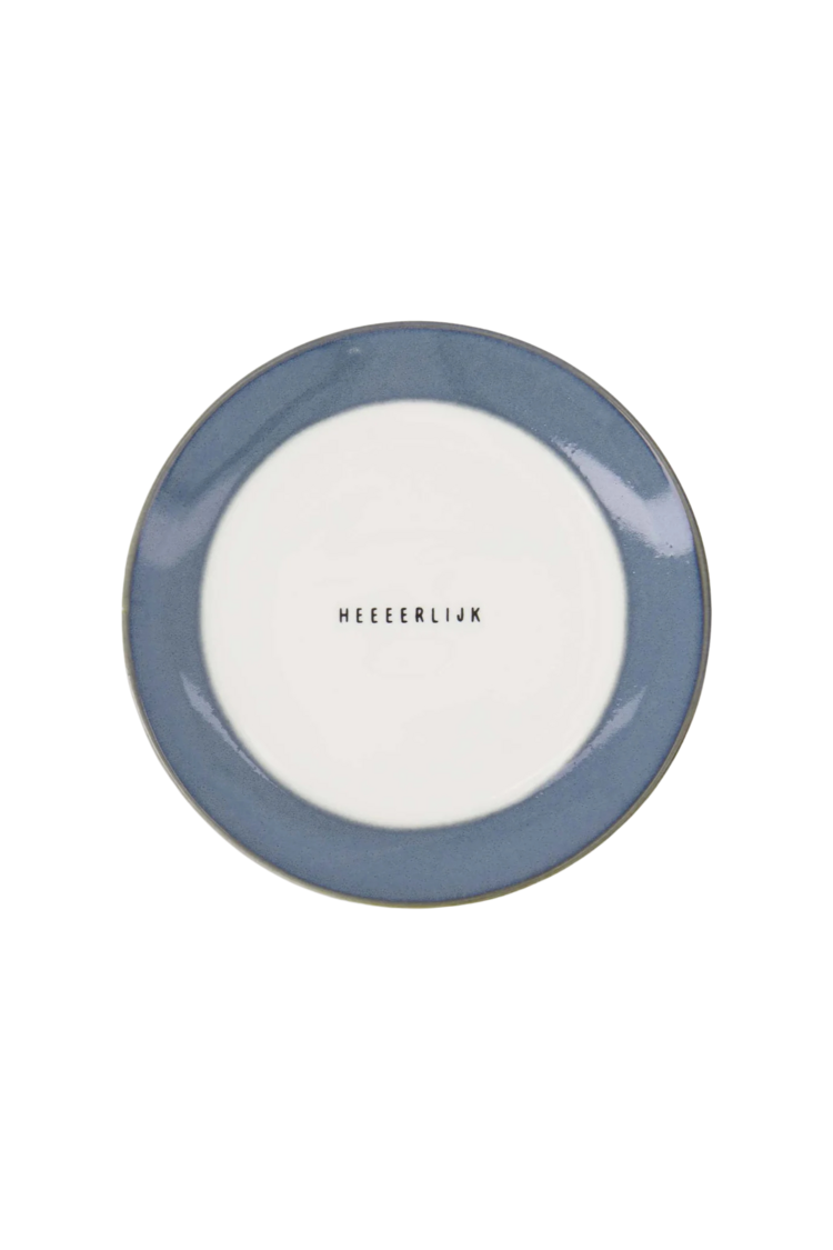 Zusss Zusss | Gebaksbordje heeeerlijk wit / blauw