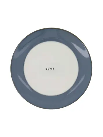 Zusss Zusss | Ontbijtbordje enjoy wit / blauw