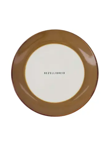 Zusss Zusss | Ontbijtbordje gezelligheid wit / bruin