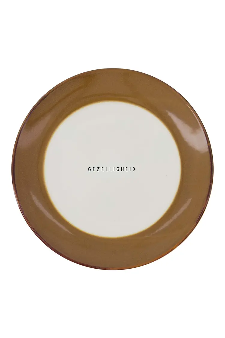 Zusss Zusss | Ontbijtbordje gezelligheid wit / bruin