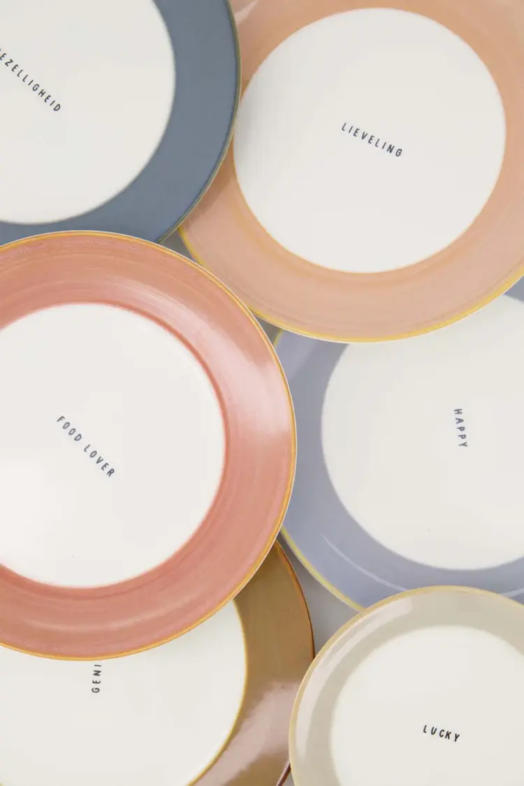 Zusss Zusss | Ontbijtbordje gezelligheid wit / bruin