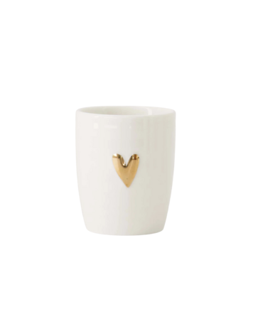 Zusss Zusss | Espressomok hartje wit / goud