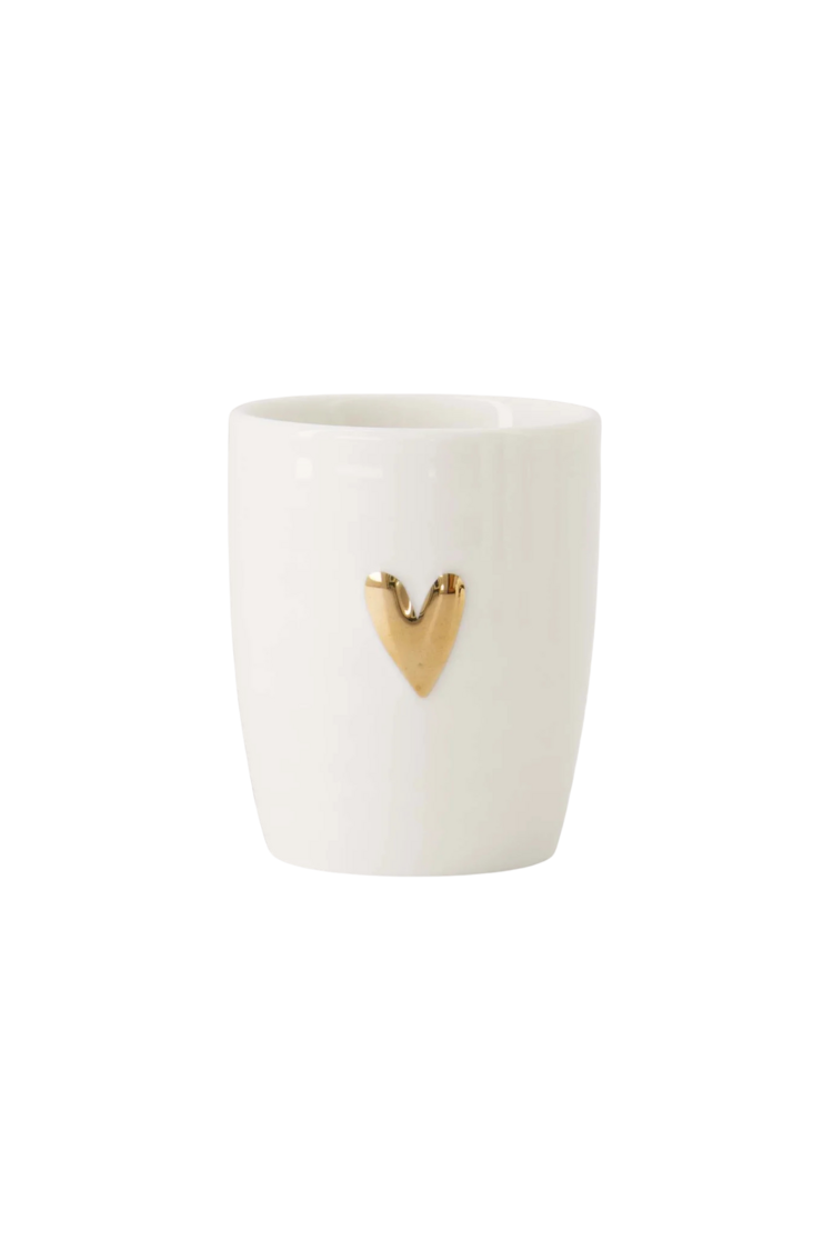 Zusss Zusss | Espressomok hartje wit / goud