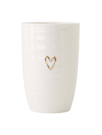 Zusss Zusss | Mok l lijn hartje wit / goud