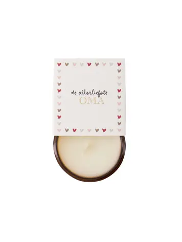 Zusss Zusss | Geurkaarsje in wikkel de allerliefste oma oker wit
