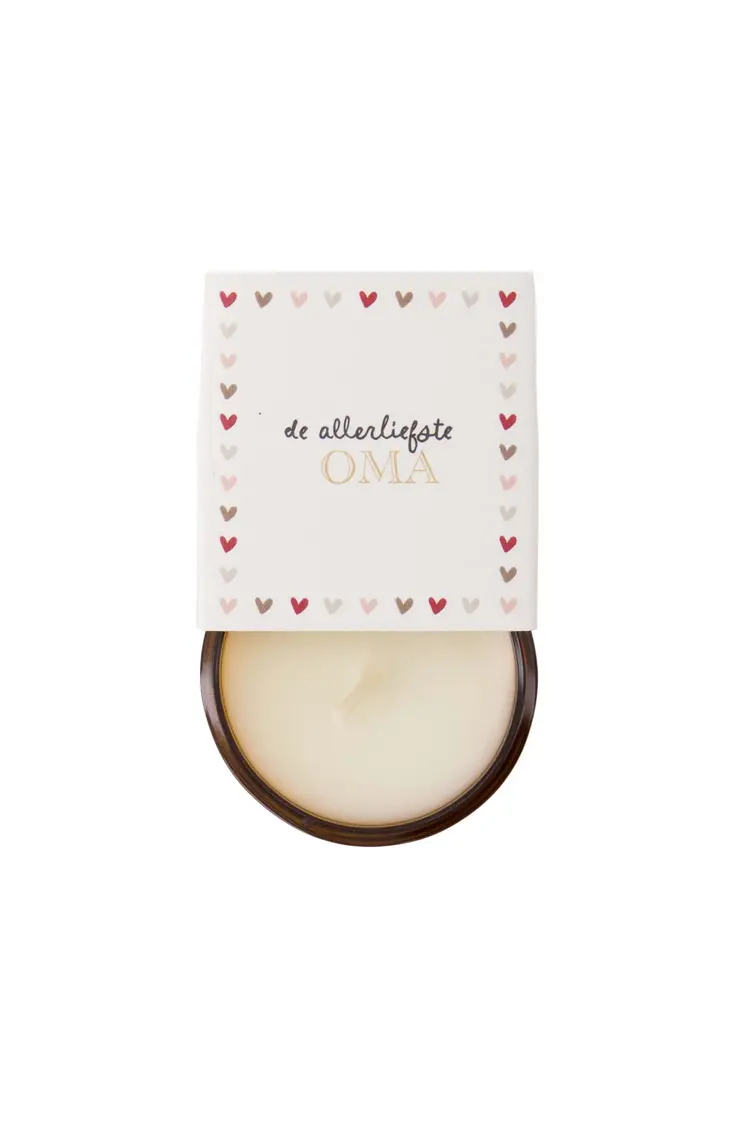 Zusss Zusss | Geurkaarsje in wikkel de allerliefste oma oker wit