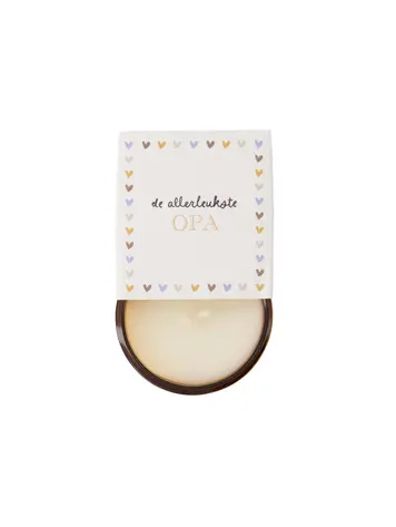 Zusss Zusss | Geurkaarsje in wikkel de allerliefste opa oker wit