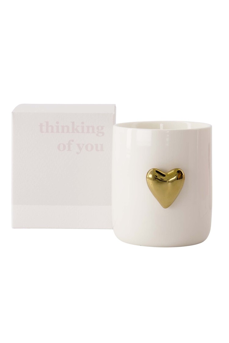 Zusss Zusss | Geurkaars keramiek hart in doosje thinking of you