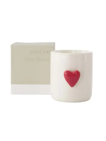 Zusss Zusss | Geurkaars keramiek hart in doosje you're the best