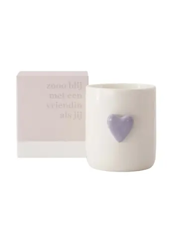 Zusss Zusss | Geurkaars keramiek hart in doosje zo blij met een vriendin als jij
