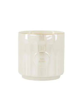 Zusss Zusss | Geurkaars keramiek parelmoer ribbel lots of love