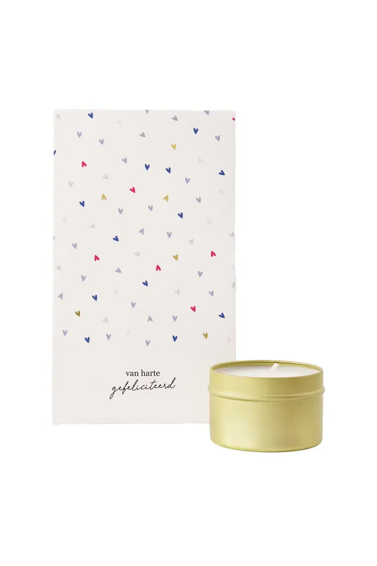 Zusss Zusss | Geurkaars tin in zakje gefeliciteerd