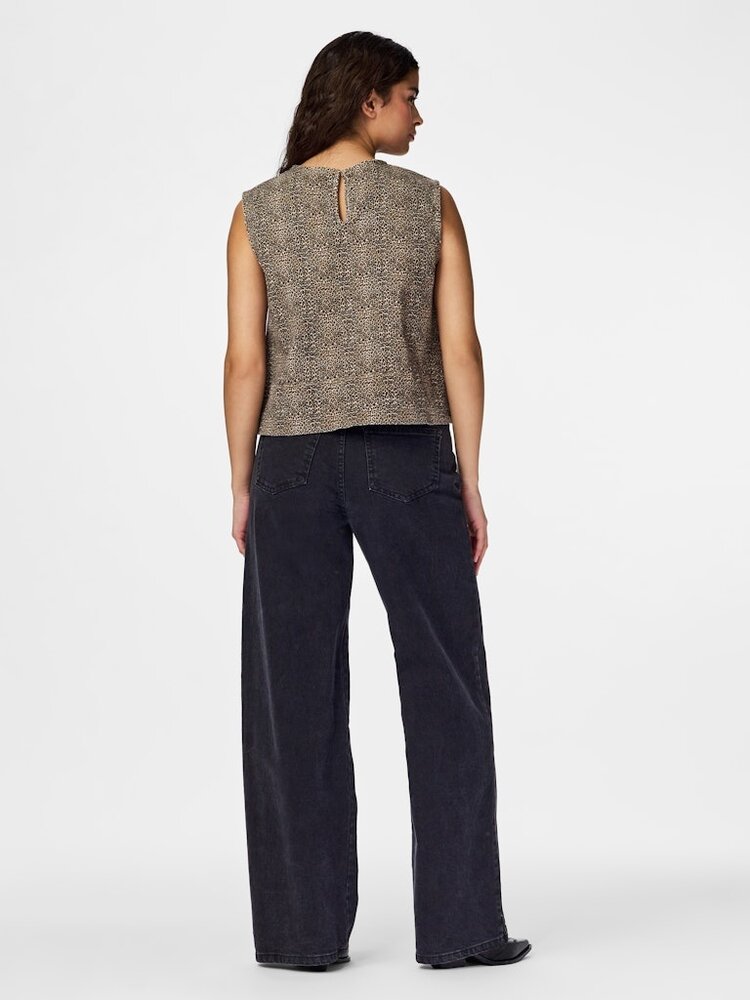 Pieces Pieces | Denim top Salume rawhide