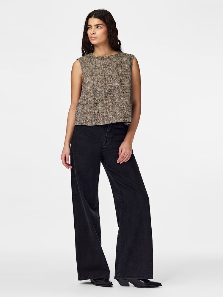 Pieces Pieces | Denim top Salume rawhide