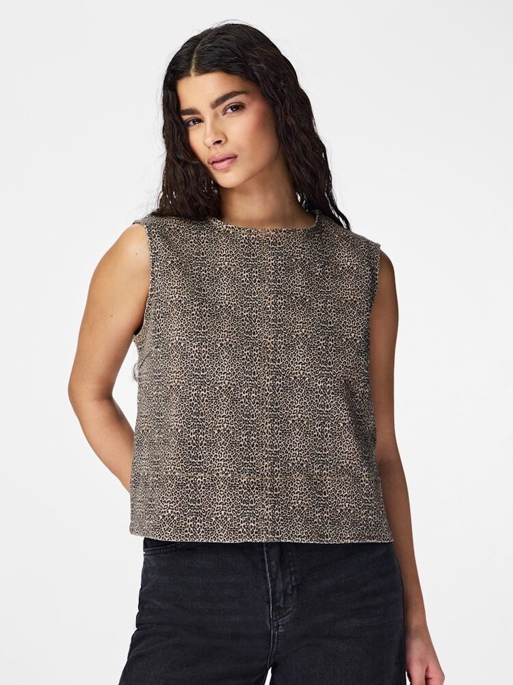 Pieces Pieces | Denim top Salume rawhide