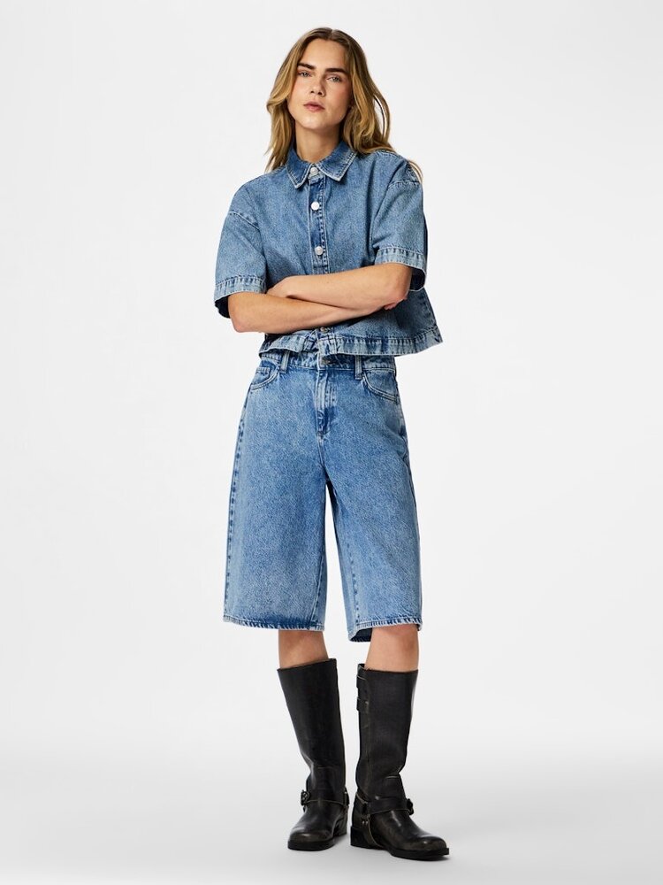 Pieces Pieces | Denim top Sky medium blue NOOS