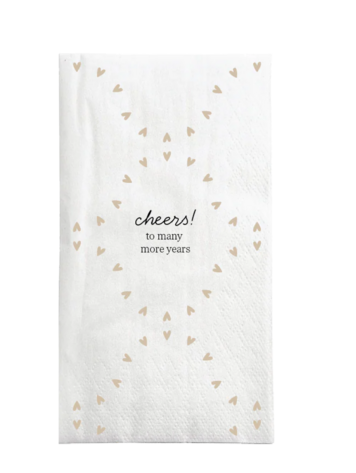 Zusss Zusss | Servetten rechthoek cheers wit / goud