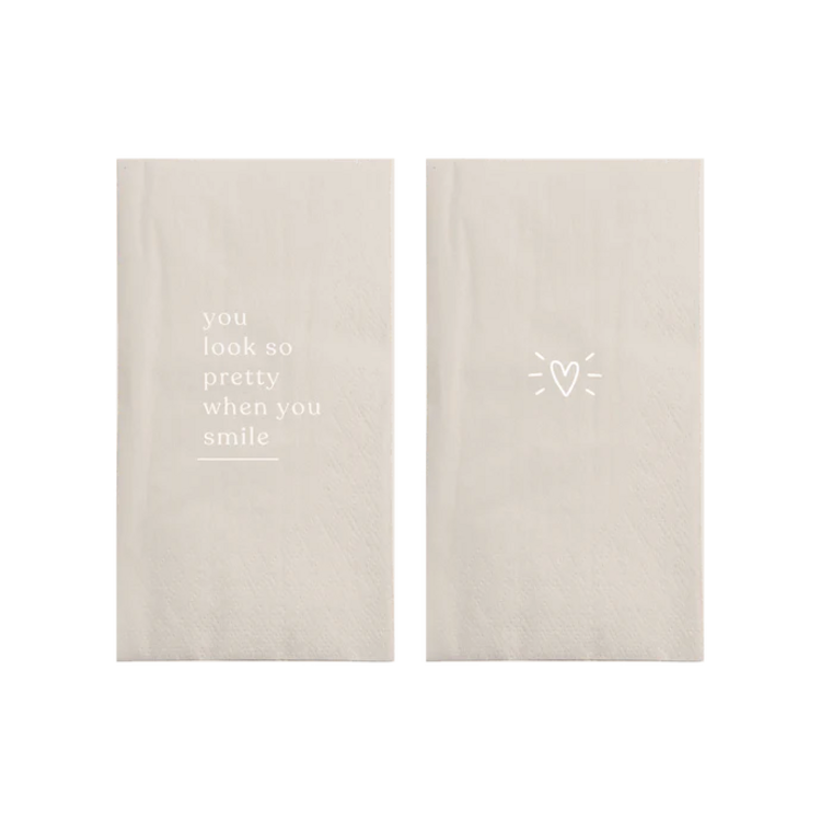 Zusss Zusss | Servetten rechthoek smile zand