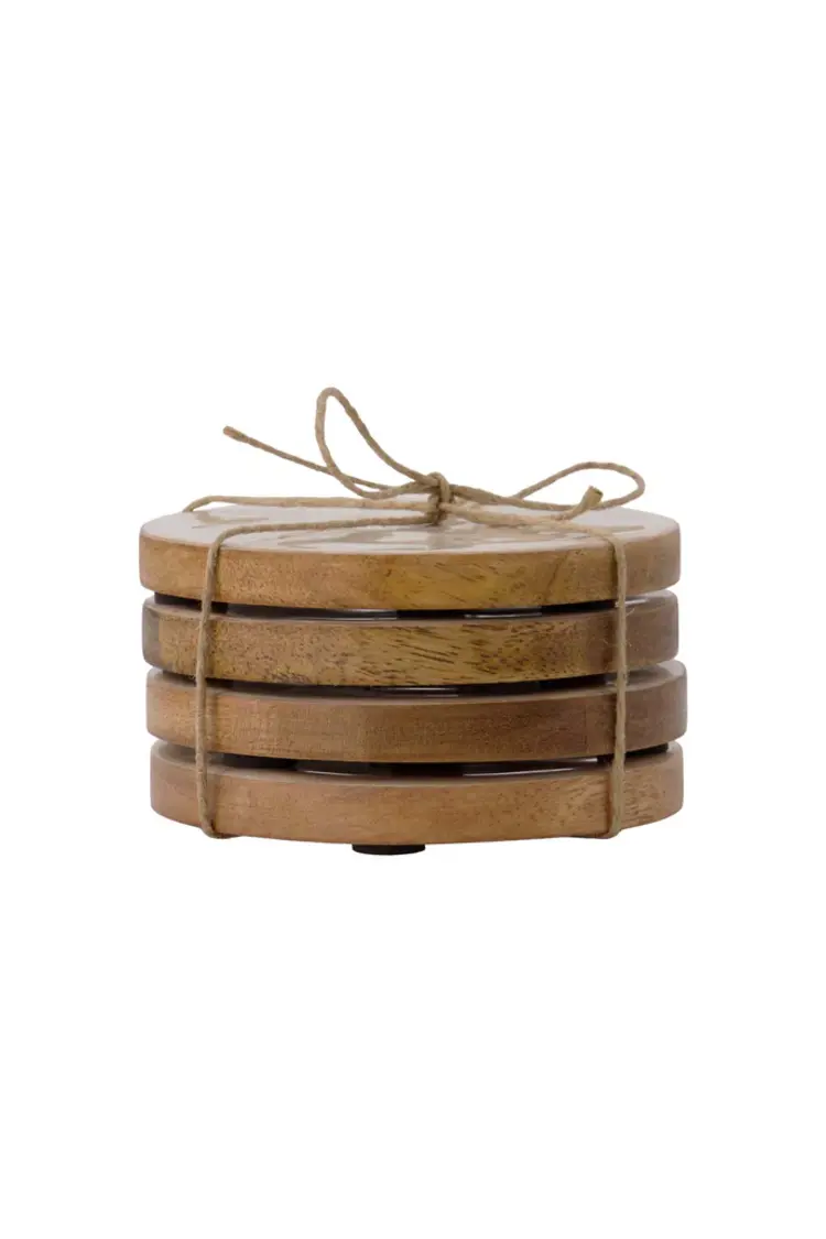 Zusss Zusss | Set van 4 onderzetters parelmoer hartje