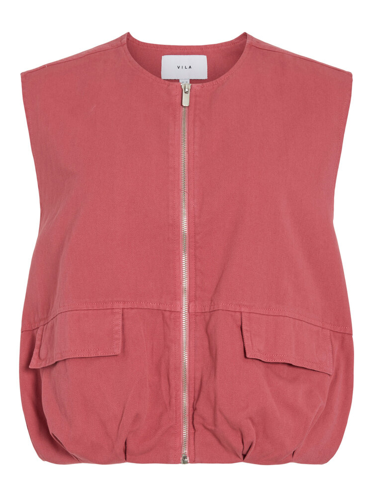 Vila Vila | Mouwloos vest Deny holly berry