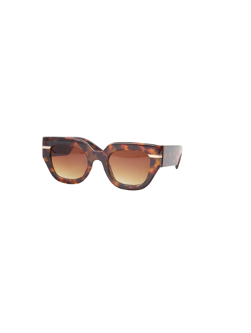 Zusss Zusss | Zonnebril  gevlamd met metaal detail incl. brilllenkoker