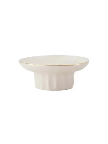 Zusss Zusss | Schaaltje keramiek parelmoer ribbel golden days wit goud