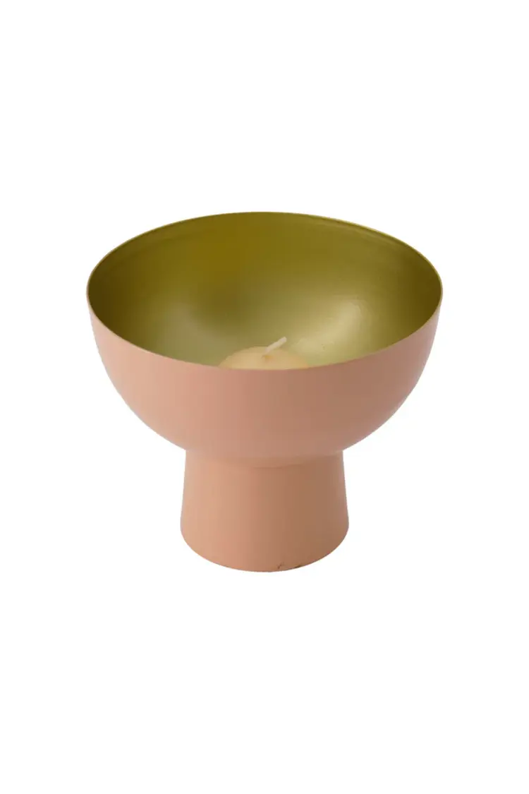 Zusss Zusss | Schaal op voet metaal roze goud