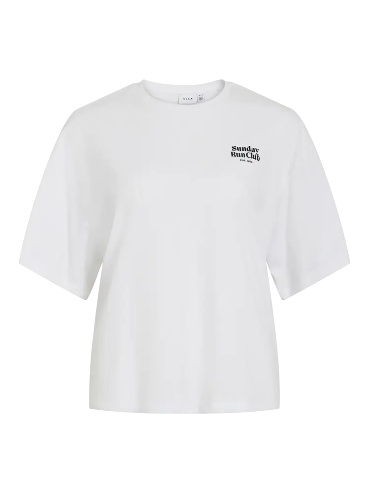 Vila Vila | T-shirt Hira optical snow black text