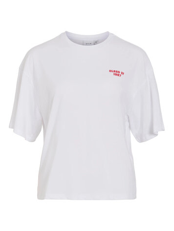 Vila Vila | T-shirt Hira optical snow red text