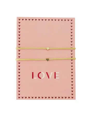 Zusss Zusss | Ansichtkaart vriendschapsarmbandjes love