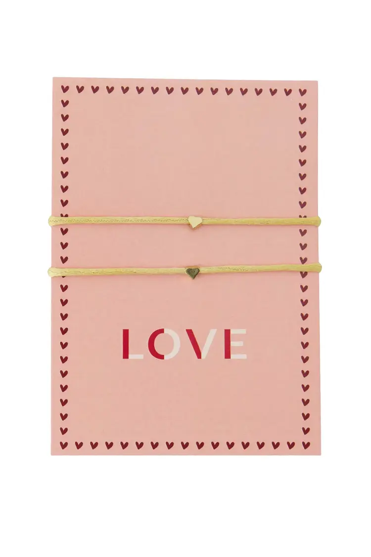 Zusss Zusss | Ansichtkaart vriendschapsarmbandjes love