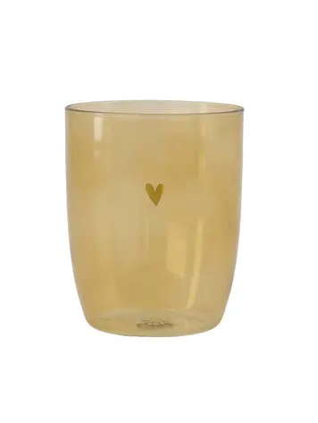 Zusss Zusss | Drinkglas hartje oker