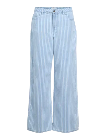 Object Object | Jeans wijd Sanni light blue denim stripes